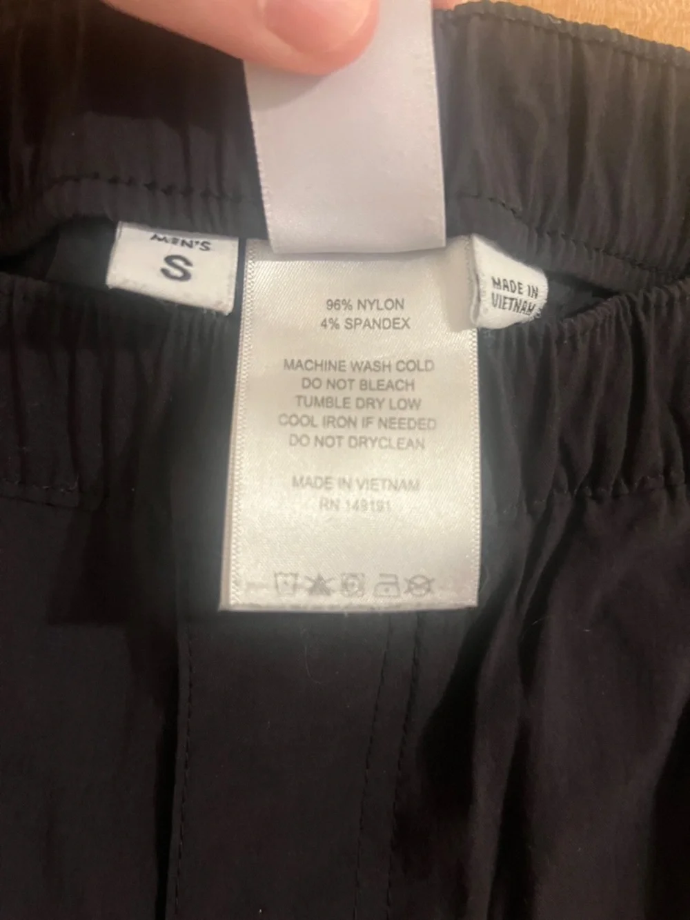 Topo Designs Mens Black Nylon Pants Hiking Outdoor Small
